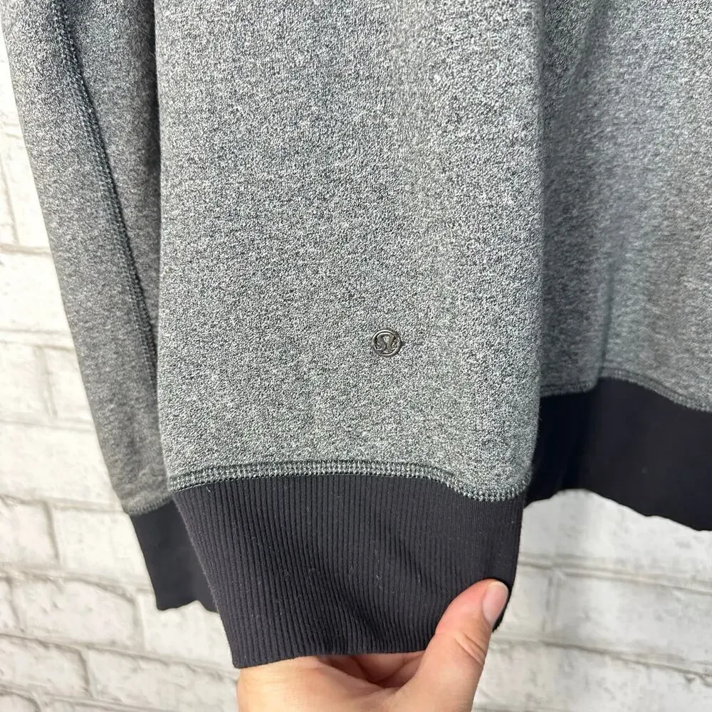 Lululemon Om & Roam Pullover Hoodie Sweatshirt Zip Athletic Neutral Gray Black 4